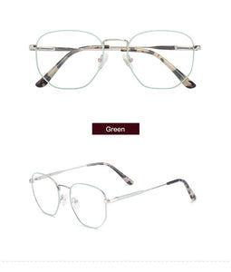 Full Rim Men and Women Fashion Metal Rectangular Medium Eyeglasses Frame For Myopia Prescription Lenses
