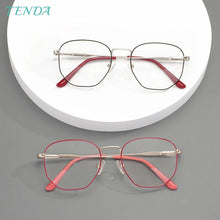 Load image into Gallery viewer, Full Rim Men and Women Fashion Metal Rectangular Medium Eyeglasses Frame For Myopia Prescription Lenses