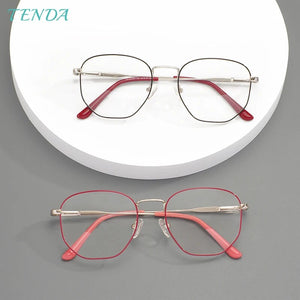 Full Rim Men and Women Fashion Metal Rectangular Medium Eyeglasses Frame For Myopia Prescription Lenses