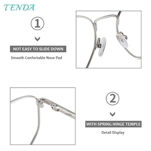 Full Rim Men and Women Fashion Metal Rectangular Medium Eyeglasses Frame For Myopia Prescription Lenses