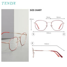 Load image into Gallery viewer, Full Rim Men and Women Fashion Metal Rectangular Medium Eyeglasses Frame For Myopia Prescription Lenses