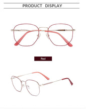 Load image into Gallery viewer, Full Rim Men and Women Fashion Metal Rectangular Medium Eyeglasses Frame For Myopia Prescription Lenses