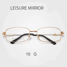 Load image into Gallery viewer, Full Rim Rectangle Spectacles with Spring Hinges Alloy Frame Eye Glasses Men Business Style Myopia Eyewear