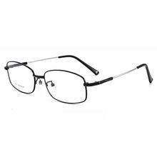 Load image into Gallery viewer, Full Rim Rectangle Spectacles with Spring Hinges Alloy Frame Eye Glasses Men Business Style Myopia Eyewear