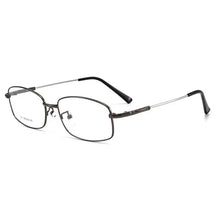 Load image into Gallery viewer, Full Rim Rectangle Spectacles with Spring Hinges Alloy Frame Eye Glasses Men Business Style Myopia Eyewear