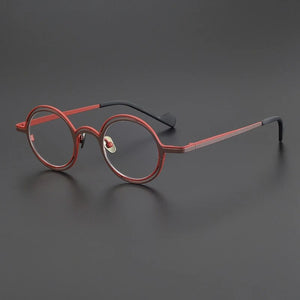 Gatenac Vintage Pure Titanium Glasses Frame Men Round Prescription Eyeglasses Women Luxury Designer Myopia Optical Eyewear