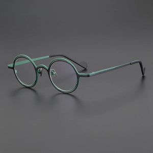 Gatenac Vintage Pure Titanium Glasses Frame Men Round Prescription Eyeglasses Women Luxury Designer Myopia Optical Eyewear