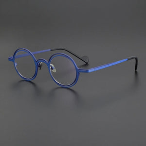 Gatenac Vintage Pure Titanium Glasses Frame Men Round Prescription Eyeglasses Women Luxury Designer Myopia Optical Eyewear