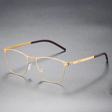 Load image into Gallery viewer, German Vintage Utra-light 7.5g Screwless Glasses Frame Men Women Retro Square Prescription Eyewear Myopia Eyeglasses Spectacles