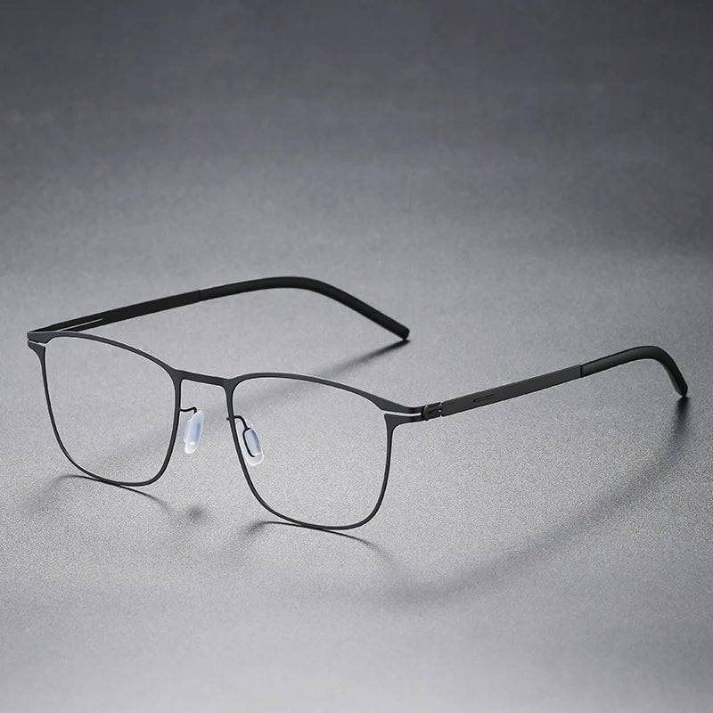 German Vintage Utra-light 7.5g Screwless Glasses Frame Men Women Retro Square Prescription Eyewear Myopia Eyeglasses Spectacles