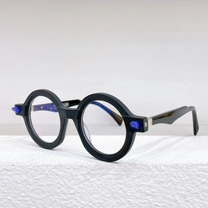 Germany Acetate Maske Q7 Brand Sunglasses Round KUB Handmade Men Sun Glasses Original Classical Retro Eyeglasses for Women