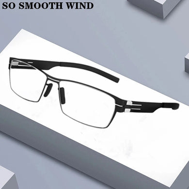 Germany Brand Designer Screwless Eyeglasses Men Women Ultralight Optical Glasses Frame with Clip-on Polarized Sunglasses Goggles