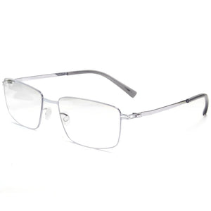 Germany Designer Screwless Square Eyeglasses Frame for Men Super Thin Flexible Diopter Eyewear Mens Retro Rectangle Spectacles