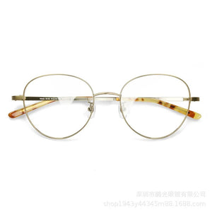 Glasses Big Face Artistic Men's Ultra-Light Metal Full Rim Frame Tide with Myopic Glasses Option Degrees Plain Glasses Women