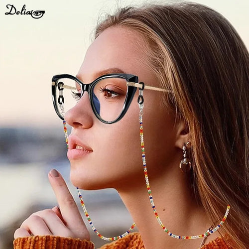 Glasses Chain Beaded Boho 75cm Women Men Sunglasses Lanyard Reading Glasses Anti Slip Cord Strap Sun Glasses Shoelace 2024 New