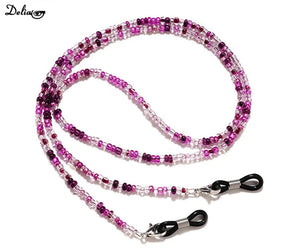 Glasses Chain Beaded Boho 75cm Women Men Sunglasses Lanyard Reading Glasses Anti Slip Cord Strap Sun Glasses Shoelace 2024 New