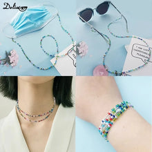 Carica l&#39;immagine nel visualizzatore di Gallery, Glasses Chain Beaded Boho 75cm Women Men Sunglasses Lanyard Reading Glasses Anti Slip Cord Strap Sun Glasses Shoelace 2024 New
