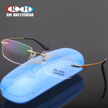 Load image into Gallery viewer, Glasses Frame Man Rimless Eyeglasses Women Pure Titanium Eyeglasses Optic Frame Man Spectacles Brand Eyewear 8967