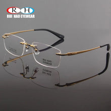 Load image into Gallery viewer, Glasses Frame Man Rimless Eyeglasses Women Pure Titanium Eyeglasses Optic Frame Man Spectacles Brand Eyewear 8967