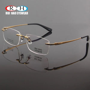 Glasses Frame Man Rimless Eyeglasses Women Pure Titanium Eyeglasses Optic Frame Man Spectacles Brand Eyewear 8967