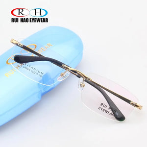 Glasses Frame Man Rimless Eyeglasses Women Pure Titanium Eyeglasses Optic Frame Man Spectacles Brand Eyewear 8967