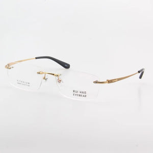 Glasses Frame Man Rimless Eyeglasses Women Pure Titanium Eyeglasses Optic Frame Man Spectacles Brand Eyewear 8967