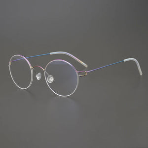 Glasses Frame Men Titanium Screwless Eyewear Prescription Eyeglasses Frames Women Retro Round Myopia Optical Lens Denmark Korean