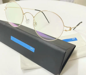 Glasses Frame Men Titanium Screwless Eyewear Prescription Eyeglasses Frames Women Retro Round Myopia Optical Lens Denmark Korean