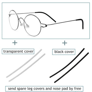 Glasses Frame Men Titanium Screwless Eyewear Prescription Eyeglasses Frames Women Retro Round Myopia Optical Lens Denmark Korean