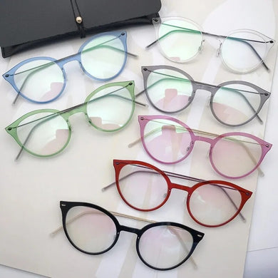 Glasses Frame Women Cat Designer Oval Ultralight 4g Screwless Eyewear Optical Prescription Eyeglasses Reading Denmark Brand 6548