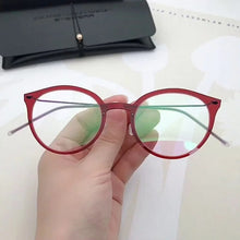 Load image into Gallery viewer, Glasses Frame Women Cat Designer Oval Ultralight 4g Screwless Eyewear Optical Prescription Eyeglasses Reading Denmark Brand 6548