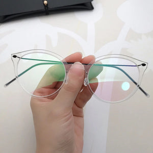 Glasses Frame Women Cat Designer Oval Ultralight 4g Screwless Eyewear Optical Prescription Eyeglasses Reading Denmark Brand 6548