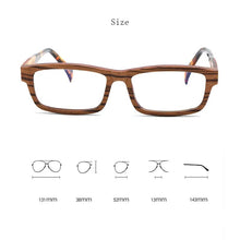 Load image into Gallery viewer, Glasses Frame for Small Face 131mm Vintage Real Wood Optical Eyeglasses Frames Reading Myopia Prescription Glasses Frame Leopard