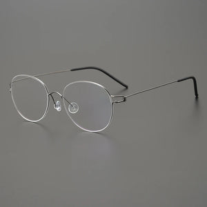 Glasses Frames Men Air Titanium Rim Screwless Eyewear Eyeglasses Women Morten Round Square Oval Denmark Brand Korean Design New