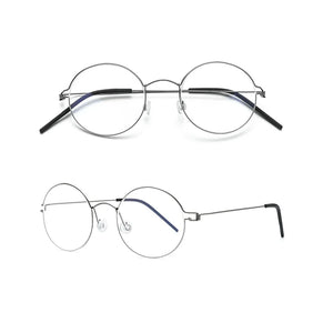 Glasses Frames Men Air Titanium Rim Screwless Eyewear Eyeglasses Women Morten Round Square Oval Denmark Brand Korean Design New