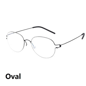 Glasses Frames Men Air Titanium Rim Screwless Eyewear Eyeglasses Women Morten Round Square Oval Denmark Brand Korean Design New