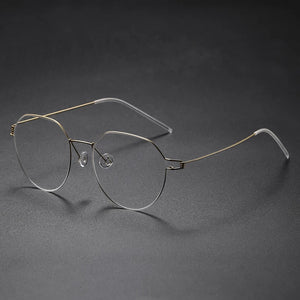 Glasses Frames Men Air Titanium Rim Screwless Eyewear Eyeglasses Women Morten Round Square Oval Denmark Brand Korean Design New