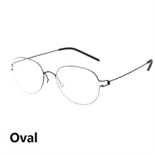 Carica l&#39;immagine nel visualizzatore di Gallery, Glasses Frames Men Air Titanium Rim Screwless Eyewear Eyeglasses Women Morten Round Square Oval Denmark Brand Korean Design New