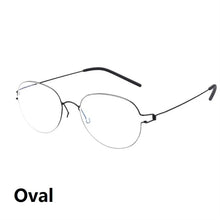 Load image into Gallery viewer, Glasses Frames Men Air Titanium Rim Screwless Eyewear Eyeglasses Women Morten Round Square Oval Denmark Brand Korean Design