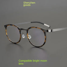 Load image into Gallery viewer, Glasses of the Same Style Jian Dan Linde 9704 Pure Titanium Round Light with Myopia Anti Blue Light anti Fog GlassesFframe
