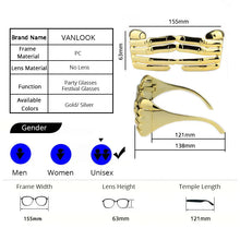 Load image into Gallery viewer, Gold Fingers Glasses Festival Points Boys  One Piece Silver Bar for Party Cosplay Extraordinary  Small Size Children's