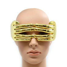 Load image into Gallery viewer, Gold Fingers Glasses Festival Points Men One Piece Silver Bar for Party Cosplay Extraordinary Oculos de Sol Feminino