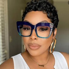 Load image into Gallery viewer, Gradient Square Optical Glasses Women Thick Frame Anti Blue Glasses Myopia Prescription Eyeglasses Frames Ladies Blu-ray Glasses