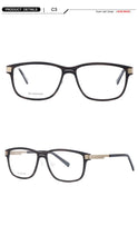 Load image into Gallery viewer, Great Carbon Fibre Acetate Glasses Frame Men Round Vintage Optical Prescription Eyeglasses Women Style Fullrim Lighter Eyewear