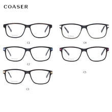 Load image into Gallery viewer, Great Carbon Fibre Acetate Glasses Frame Men Round Vintage Optical Prescription Eyeglasses Women Style Fullrim Lighter Eyewear