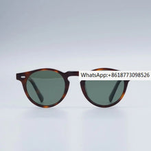 Load image into Gallery viewer, Gregory Peck Sunglasses Women  Acetate Retro Round Polarized Vintage Driving Glasses Shades for Women Grey Lens Sun Glasses