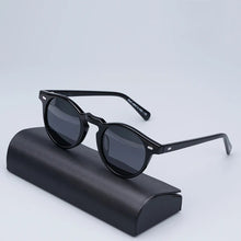 Load image into Gallery viewer, Gregory Peck Sunglasses Women  Acetate Retro Round Polarized Vintage Driving Glasses Shades for Women Grey Lens Sun Glasses