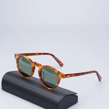 Load image into Gallery viewer, Gregory Peck Sunglasses Women  Acetate Retro Round Polarized Vintage Driving Glasses Shades for Women Grey Lens Sun Glasses