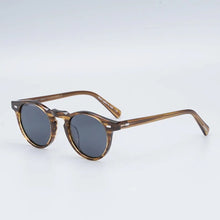 Load image into Gallery viewer, Gregory Peck Sunglasses Women  Acetate Retro Round Polarized Vintage Driving Glasses Shades for Women Grey Lens Sun Glasses