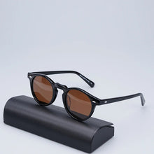 Load image into Gallery viewer, Gregory Peck Sunglasses Women  Acetate Retro Round Polarized Vintage Driving Glasses Shades for Women Grey Lens Sun Glasses